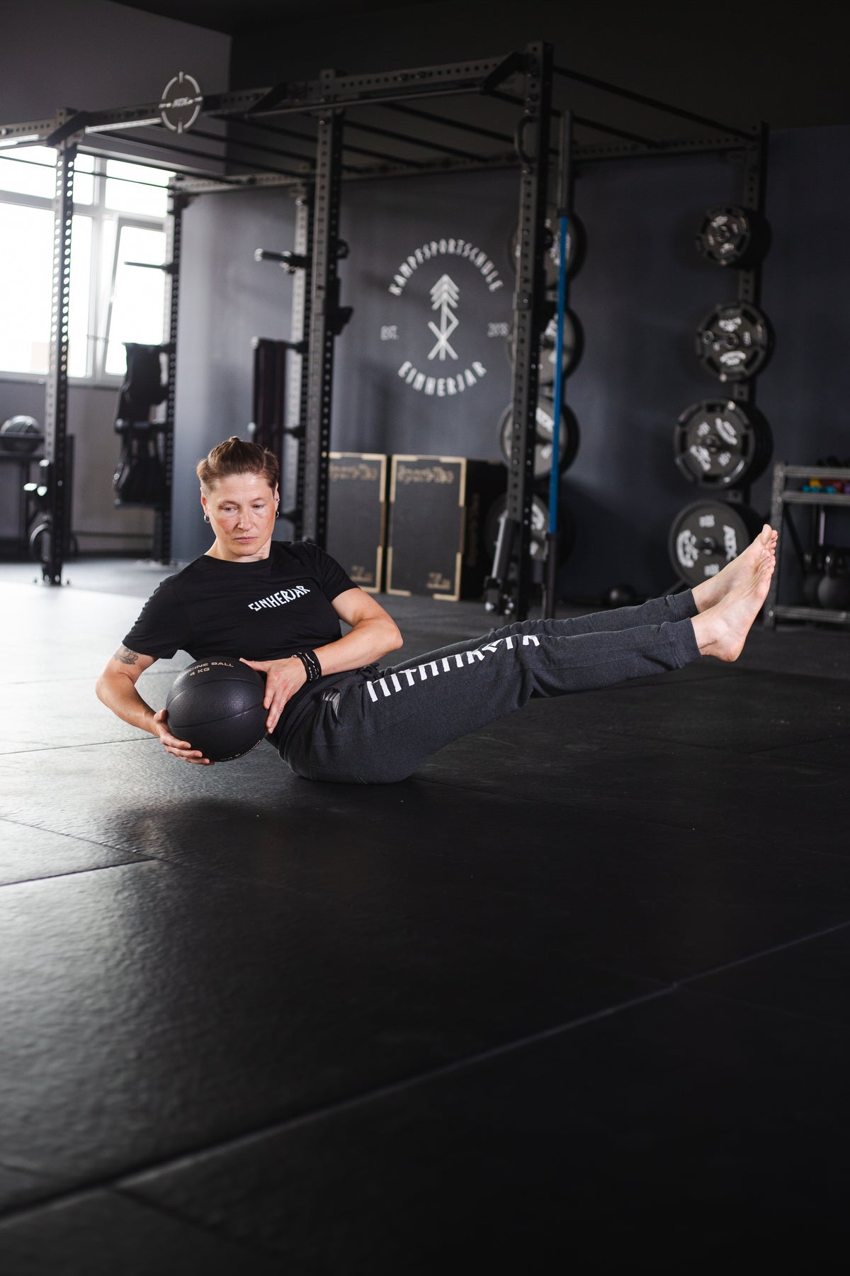 Einherjar Jogginghose Damen in Grau