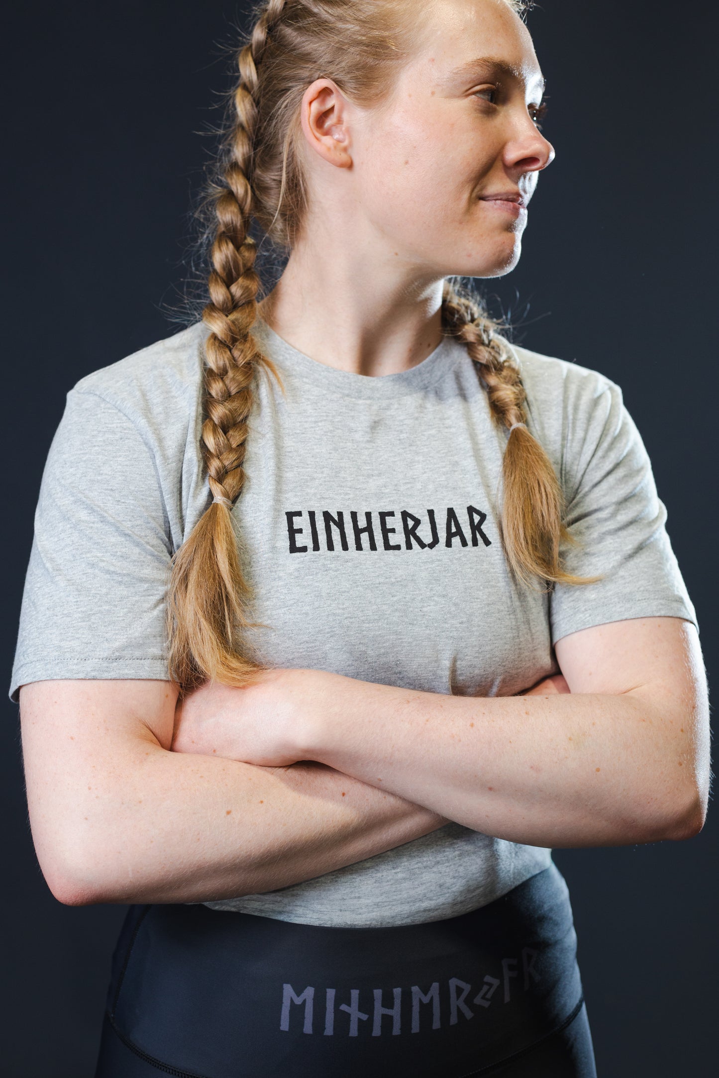 Einherjar T-Shirt Ægishjálmur Grau