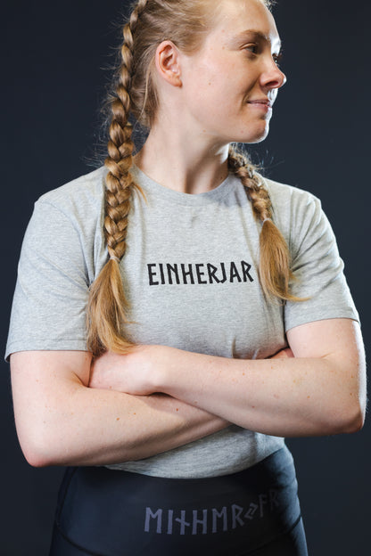 Einherjar T-Shirt Ægishjálmur Grau
