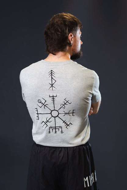 Einherjar T-Shirt Vegvisir Grau